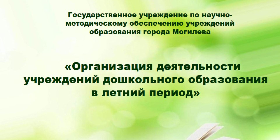 Организация деятельности учреждения дошкольного образования в летний период